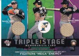 2011 BBM FIGHTERS"MEGA"ENERGY  稲葉篤紀/金子誠/田中賢介 ジャージカード 17/25
