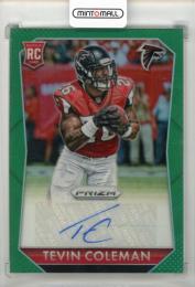 2015 PANINI Prizm Tevin Coleman Rookie Autographs Prizms Green #RSTC【25/50】 Atlanta Falcons