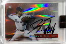 2019 EPOCH 中日ドラゴンズ STARS & LEGENDS  デニー友利 AUTHENTIC SIGNATURE A RED HOLOSPECTRA 3/10