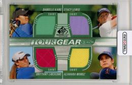 2021 Upper Deck SP Game Used  Danielle Kang / Stacy Lewis / Brittany Lincicome / Azahara Munoz Tour Gear Quads #TG4LLMK
