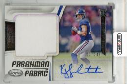 2018 PANINI Certified Kyle Lauletta Freshman Fabric Signatures #210【303/349】 New York Giants