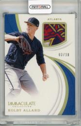 2019 PANINI IMMACUKATE Kolby Allard #IS-KA【3/10】 Atlanta Braves