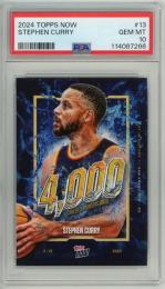 2024-25 Topps Now Stephen Curry 4000 Career 3-Pointers Made【PSA 10 GEM MT】