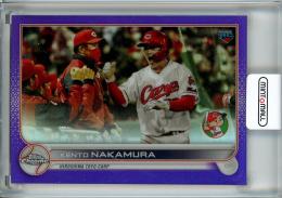 2022 Topps NPB Chrome  広島 中村健人 Base, Purple Parallel 243/299