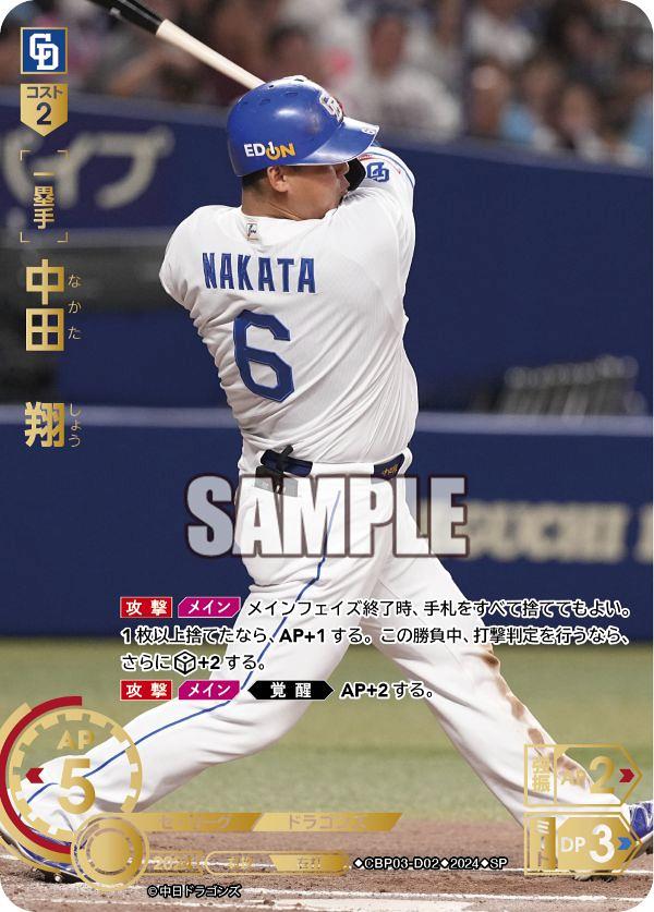 【中日】中田翔　2024 ミントモール / MINT GAMES 池袋店 / 【CBP03-D02】中田 翔(2024