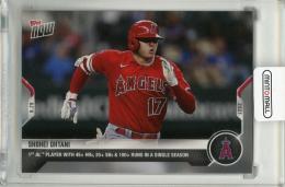 2021 Topps Now Shohei Ohtani 1st AL Player with 45+ HRs, 25+ SBs & 100+ Runs in a single Season #878