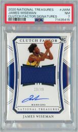 2020-21 PANINI National Treasures James Wiseman Clutch Factor Signatures #JWM 49枚限定【23/49】【PSA7】《Near MINT》Golden State Warriors