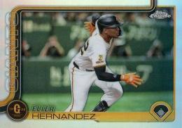 2025 TOPPS Chrome NPBプロ野球 #130 E.ヘルナンデス(巨人)【リフラクターパラレル版】レギュラーカード