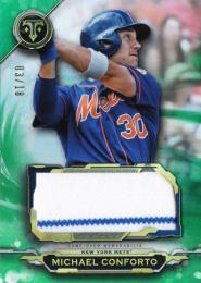 2019 TOPPS Triple Threads Michael Conforto Triple Threads Single Jumbo Relic Emerald 18枚限定 /3