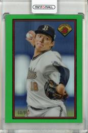 2023 TOPPS NPB BOWMAN ベースボールカード 山本由伸 Base Chrome Green Refractor Parallel #89B-2【68/99】 オリックス・バファローズ