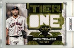 2025 Topps Tier One Justin Verlander #T1RD-JV Tier One Relics Die Cut Card【053/199】 Astros