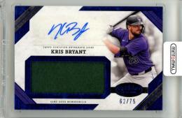 2025 Topps Tier One Kris Bryant #AJR-KB Autographed Tier One Relics Jumbo Relics Blue Parallel【62/75】 Rockies