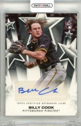 2025 Topps Series1 Baseball Billy Cook #BSA-COOK Baseball Stars Autograph Card Pirates