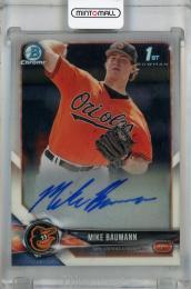 2018 Topps Bowman Chrome Mike Baumann Bowman Chrome Prospects Autographs #BCPA-MB 1st  Baltimore Orioles