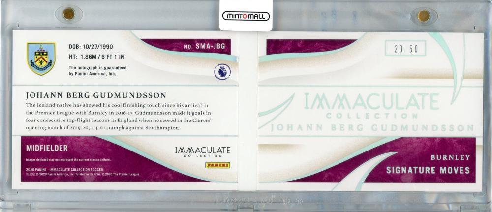 Panini Immaculate Signature Booklet 45/58 Johann Berg Gudmundsson buy Burnley