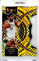 2023-24 Panini Select  Cameron Thomas #195 Base Premier Level Gold Die-Cut Prizm Parallel【05/10】 Nets