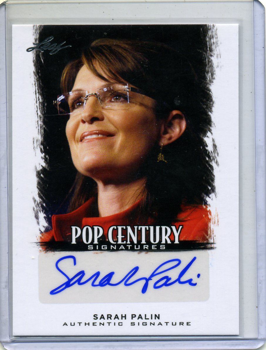 サラ・ペイリン　SARAH PALIN 直筆サイン　12 LEAF　POP CENTURY