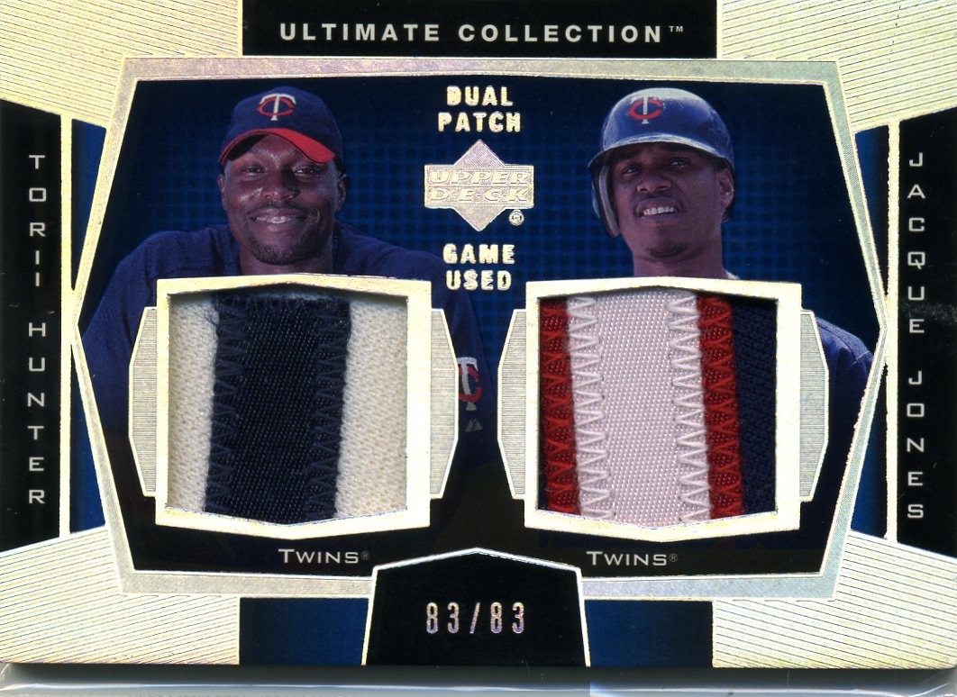 2003 Ultimate Collection トリー・ハンター(MIN)/ ジャック・ジョーンズ(MIN) コンボパッチカード 83/83