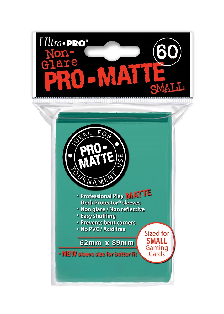 Ultra・PRO 小型サイズカード用 デッキプロテクタースリーブ PRO-MATTE アクア[60枚入り]