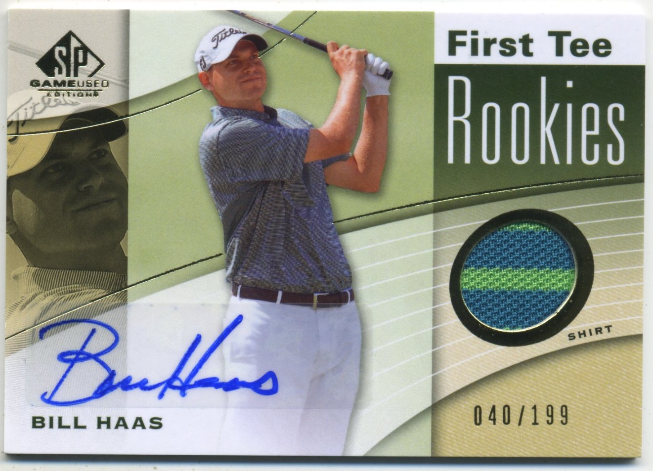 2012 SP Game Used ビル・ハース 直筆サイン入りシャツカード(RC) 040/199