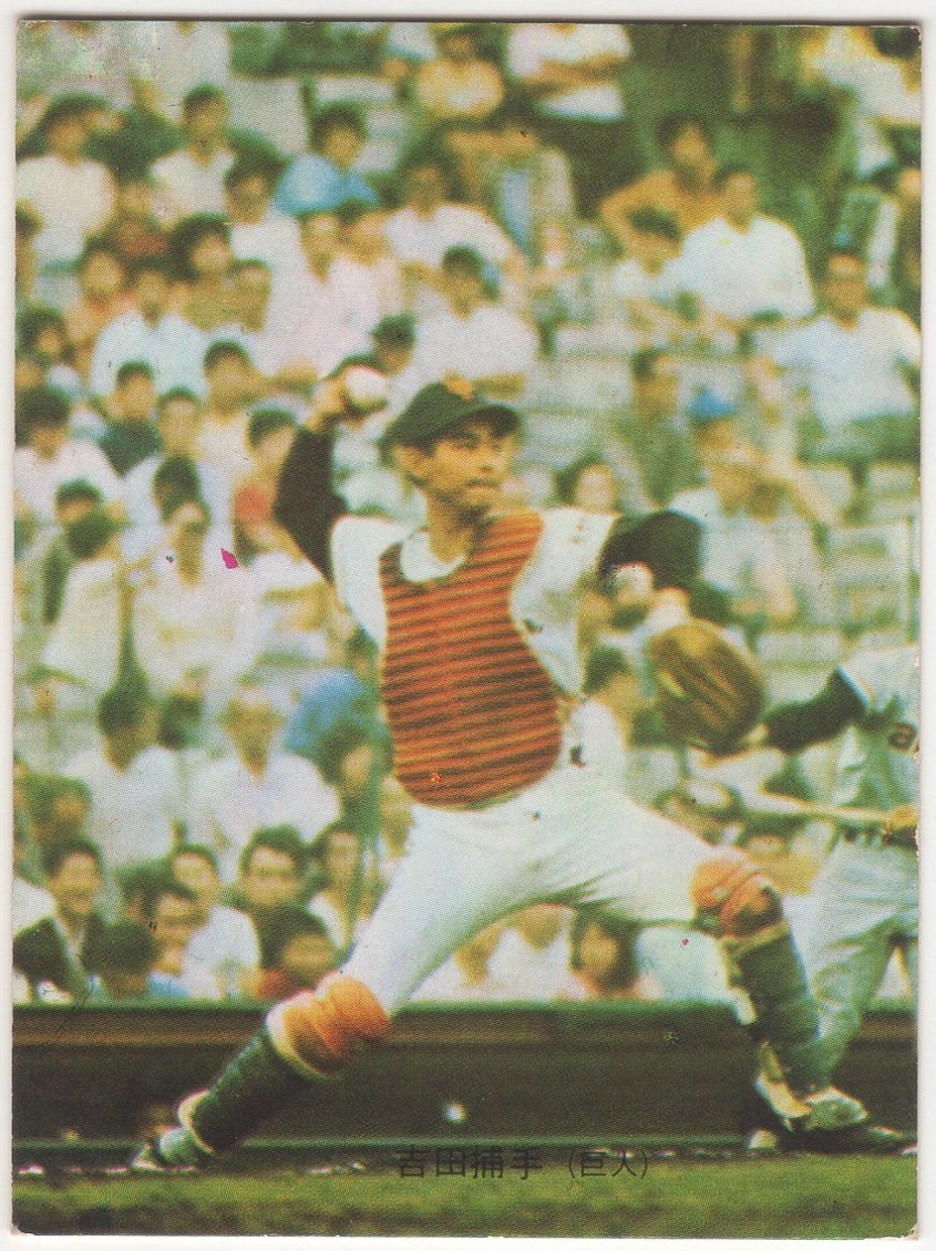 カルビープロ野球カード1973[プロ野球物知りカード・バット版]NO.50 吉田孝司(巨人)