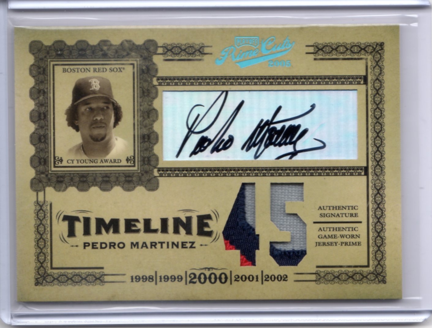 2005 PLAYOFF PRIME CUTS	PEDRO MARTINEZ	直筆サイン入りジャージカード	5/10