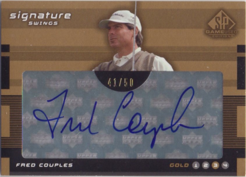 2003 SP GAME USED	FRED COULPLES	SIGNATURE SWINGS GOLD