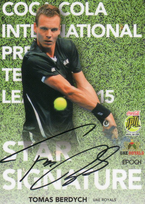 2015 エポック テニス IPTLセット 	Tomas Berdych トマーシュ・ベルディヒ	直筆サインカード	6/27