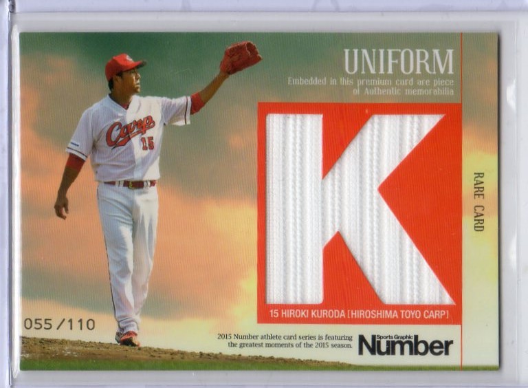 2015 Number 黒田博樹		ジャージーカード	55/110