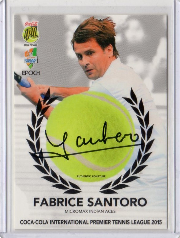2015 エポック テニス IPTLセット 	Fabrice Santoro ファブリス・サントロ	直筆サインカード	1/27