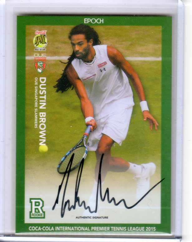2015 エポック テニス IPTLセット 	Dustin Brown ダスティン・ブラウン	直筆サインカード	7/26