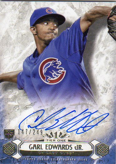 2016 TOPPS TIER ONE	CARL EDWARDS JR.	直筆サインルーキーカード	147/249