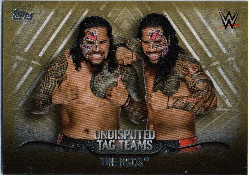 2016 TOPPS WWE Undisputed	Gold Parallel The Usos 【10/10 Last NO.】