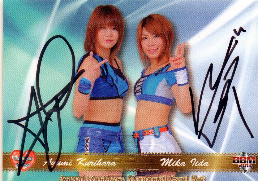 2013 BBM 栗原あゆみメモリアルカードセット	栗原 あゆみ & 飯田 美花	直筆サインカード 	【176/200】