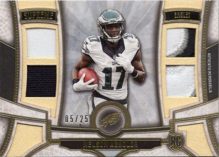 2015 TOPPS Supreme Nelson Agholor Rookie Quad patch 05/25