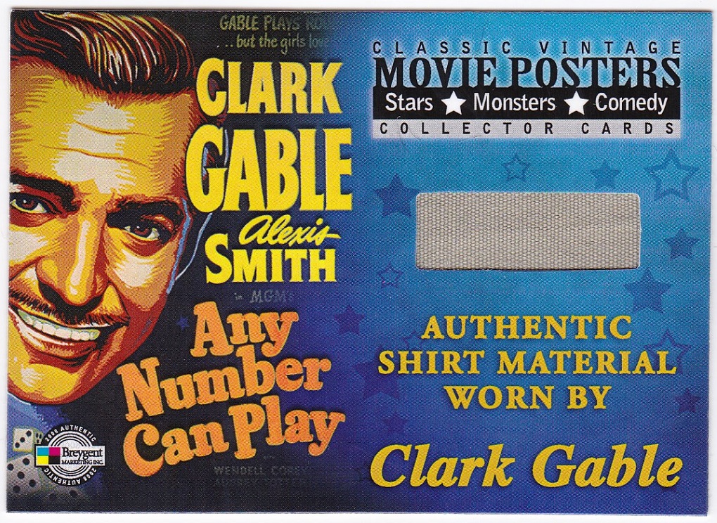 2009 BREYGENT Classic Vintage Movie Posters Stars Monsters and Comedy Prop and Costumes / Clark Gable’s Shirt