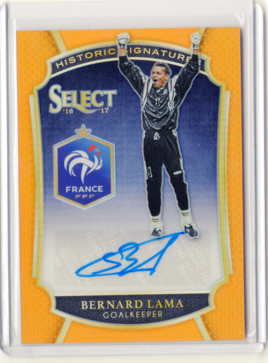 PANINI 2016-17 SELECT SOCCER	Bernard Lama	Orange Autograph オレンジ 直筆サインカード	48/75