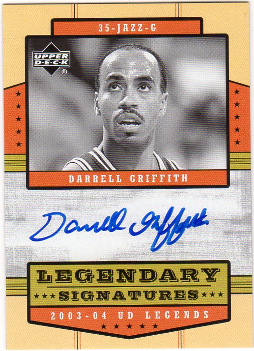 2003-04 Upper Deck Legends Darrell Griffith Autographs