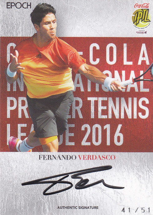 EPOCH2016 INTERNATIONAL PREMIER TENNIS LEAGUE  FERNANDO VERDASCO AUTHENTIC SIGNATURE-VERTICAL 41/51