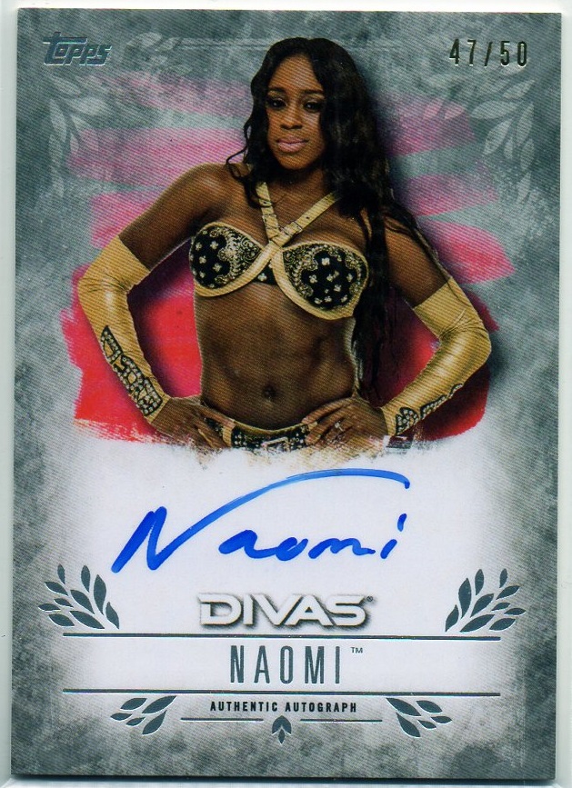 2016 TOPPS WWE Undisputed	Silver Parallel Autograph	Naomi	【47/50】