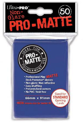 Ultra・PRO 通常サイズカード用 デッキプロテクタースリーブ PRO-MATTE ブルー[50枚入り]